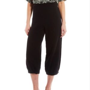 Bryn Walker Campa Cotton Gauze Flat Front Balloon Leg Cropped Pull-on Pant